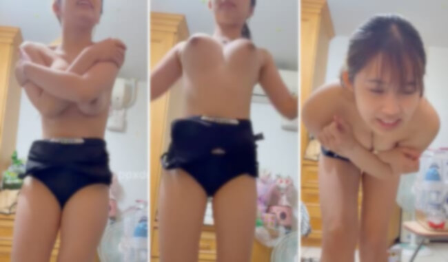 Humiliating video of a debt-ridden female college student forced to jump naked, exposed to the entire world. thumbnail image
