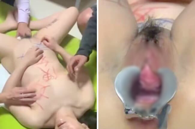 A married woman, drugged by a gang of rapists, is subjected to a gangbang involving multiple internal ejaculations. thumbnail image